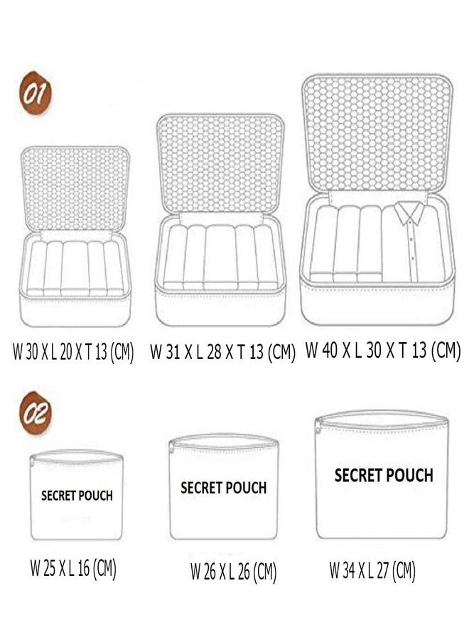 PERPART Packing Cube Travel Special Organizer for Men and Women Luggage Laundry Clothes Storage Pouch Bags (multicolor) - Image 5